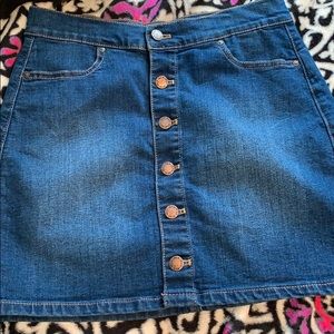 Wax jean skirt